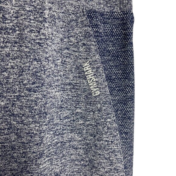 Gymshark Women's XS Flex High Waisted Leggings Blue Grey Marl Workout Gym Sporty - Picture 2 of 6